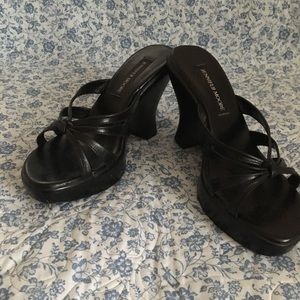 Jennifer Moore Black Wedge Sandal